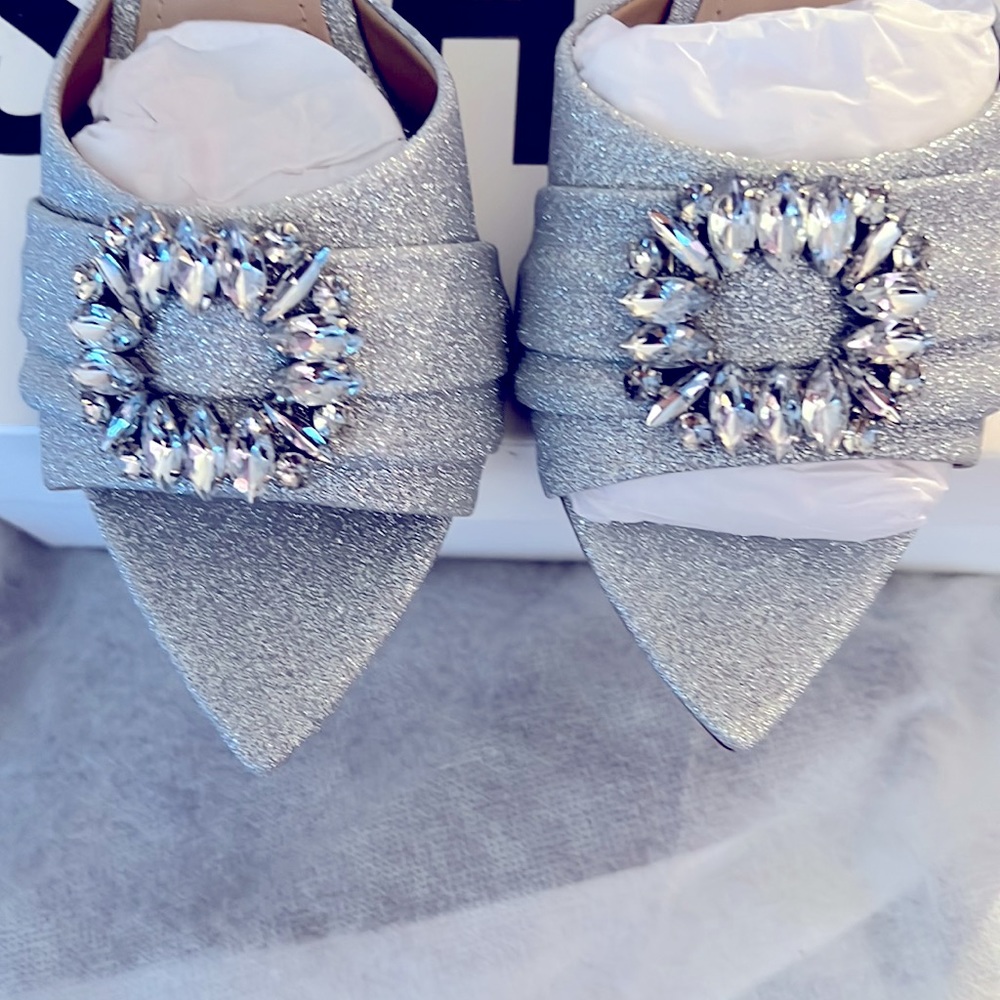 Schultz Glitter Sparkle Slide Heels - Picture 2 of 7